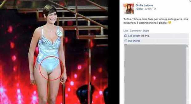 "Miss Italia sembra un uomo, ha il p...", lo scivolone social di Giulia Latorre, figlia del marò