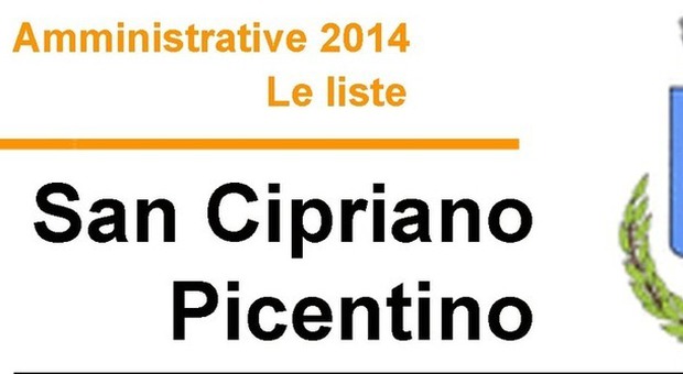 ​​​​​​​​​Amministrative 2014 - Le liste SAN CIPRIANO PICENTINO
