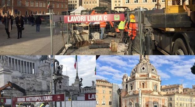 Metro C, Raggi: «A piazza Venezia un'altra stazione museo»