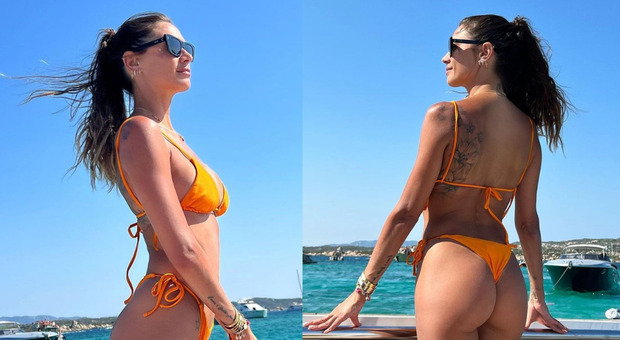 Melissa Satta in bikini e lato B in bella vista: le foto che hanno infuocato il web