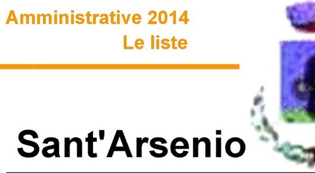 ​​​​​​​​​Amministrative 2014 - Le liste SANT'ARSENIO