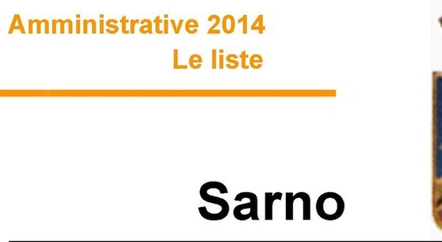 ​​​​​​​​​Amministrative 2014 - Le liste SARNO