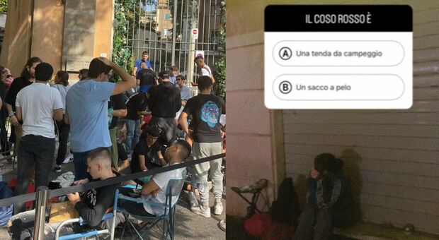 Roma, 300 ragazzi in fila tutta la notte a Ponte Milvio per l'hamburger gratis: l'inaugurazione (folle)