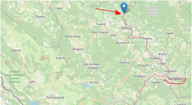 Terremoto in Bosnia di magnitudo 4.9 a nord di Zenica