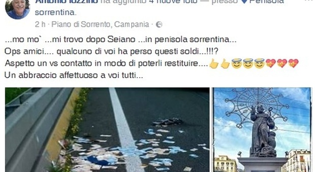 Ex poliziotto trova 100mila euro e posta la foto su Fb: di chi sono?