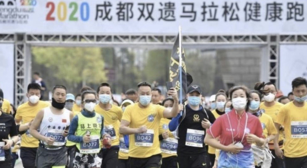 In Cina si torna a correre co la Chengdu Panda Mini Marathon prima gara dell'era Covid-19
