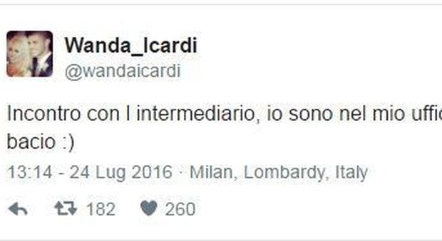 Il tweet di Wanda Nara: «Per Icardi il Napoli ha incontrato un intermediario