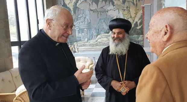 Il vescovo Fumagalli con monsignor El Soryany e Benedetti