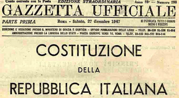22 dicembre 1947 L'Assemblea Costituente approva la Costituzione della Repubblica Italiana