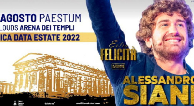 Extra Felicità - Special Event, all'Arena dei templi di Paestum arriva Alessandro Siani