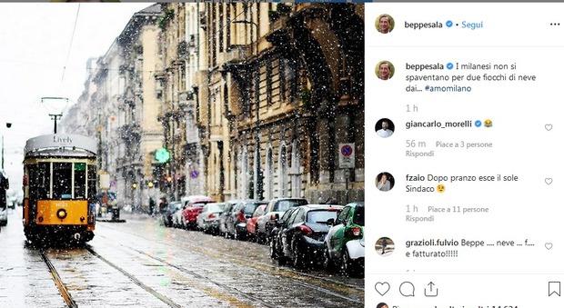 Beppe Sala e le scuole chiuse a Roma, il sindaco di Milano alla collega Raggi: «Qui non ci si spaventa per due fiocchi di neve»