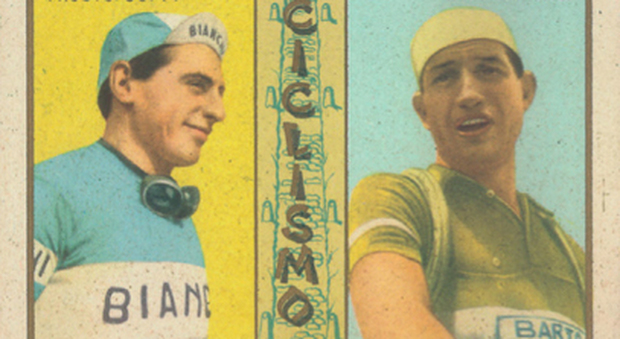 1954, Gino Bartali - Fausto Coppi, Ciclismo, Calendarietto da barbiere
