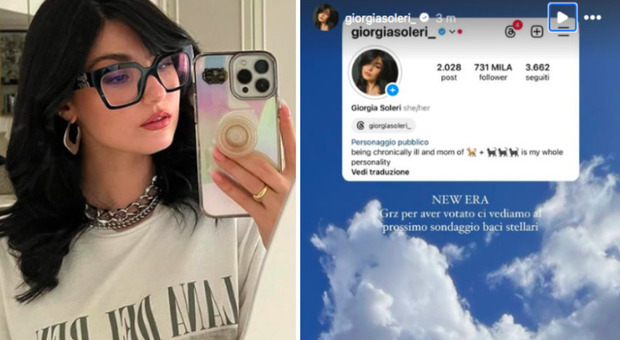 Giorgia Soleri cambia biografia su Instagram e chiede consiglio ai follower: «Voglio sentirmi rappresentata al cento per cento»