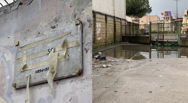 Napoli, rifiuti e parcheggio allagato: nel degrado lo stadio Ascarelli