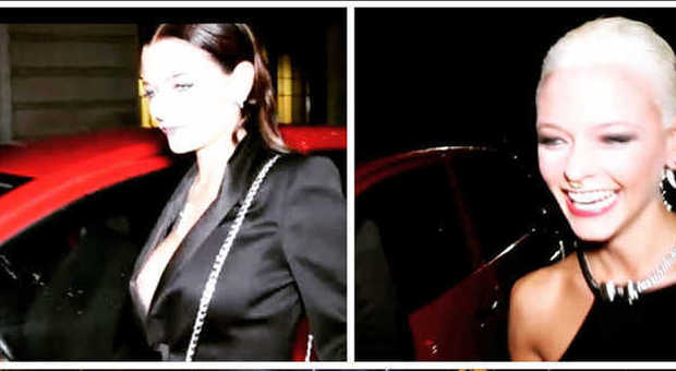 Milano, Le Donatella hot twins di Playboy: le riprese del backstage