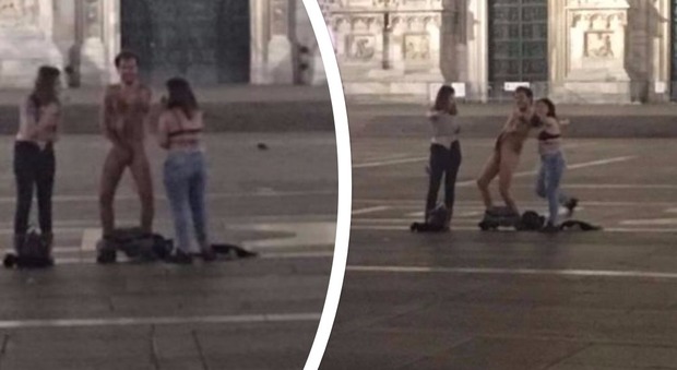 Nudi davanti al Duomo di Milano, le foto denuncia di Selvaggia Lucarelli