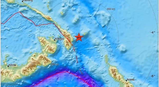 Terremoto, tremenda scossa in Papua Nuova Guinea: magnitudo 6.8
