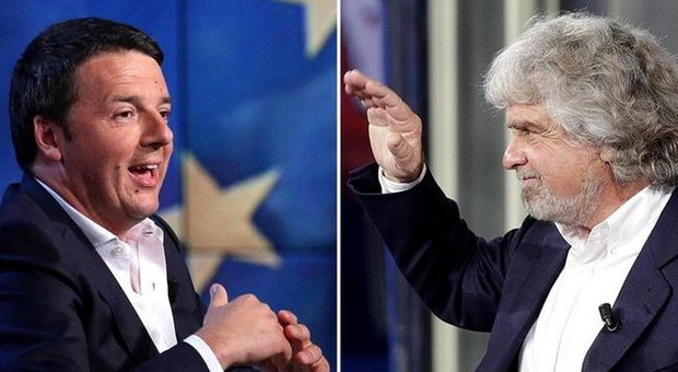 Riforme, Grillo attacca: «Colpo di Stato». Renzi: «Il tuo è un colpo di sole»