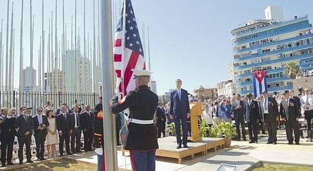 Cuba, l'ambasciata americana riapre all'Avana dopo 54 anni: John Kerry alla cerimonia