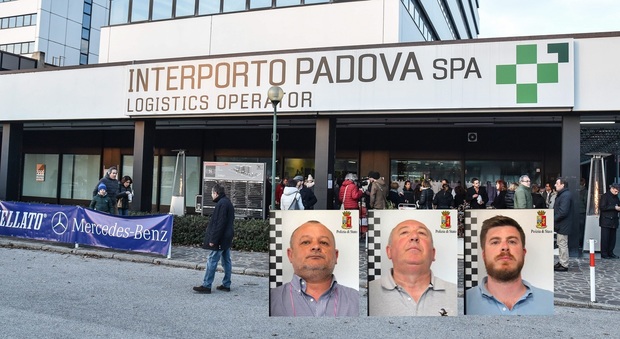 L'interporto di Padova. Gli arrestati sono tre: Pomaro, Zecchinato, Bellotto