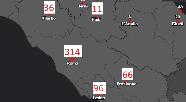 Coronavirus, a Roma 53 nuovi casi e un morto. Nel Lazio 87 positivi, 1.509 fuori sorveglianza