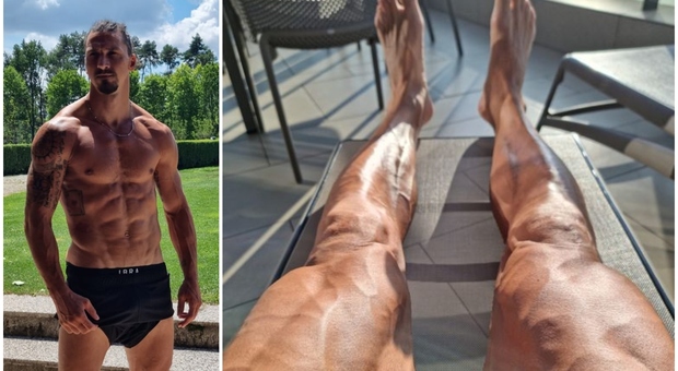 Ibrahimovic mostra le gambe dopo l'operazione al crociato: i suoi muscoli fanno paura