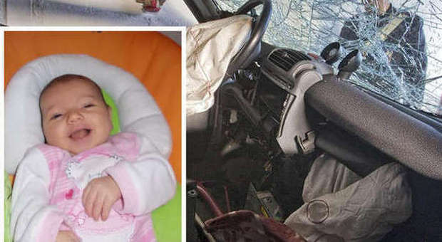 Tamponamento a catena, muore la piccola Noemi, 7 mesi. "Schiacciata dall'airbag, era seduta a fianco alla mamma"
