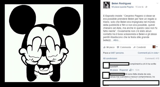 Belen Rodriguez, furia su Facebook: "Accostata ai peggiori scandali, ho fatto strada da sola"