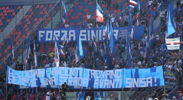 Bologna-Sampdoria, omaggio dei tifosi blucerchiati a Mihajlovic: «Avanti Sinisa!»