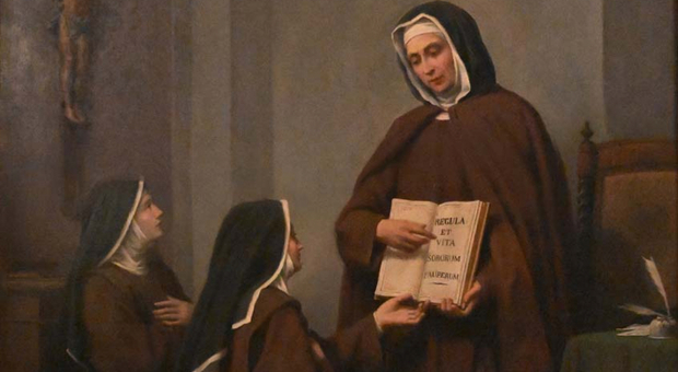 dal sito dei Frati Minori Cappuccini: un quadro che raffigura Madre Maria Lorenza Longo insieme a delle compagne di convento