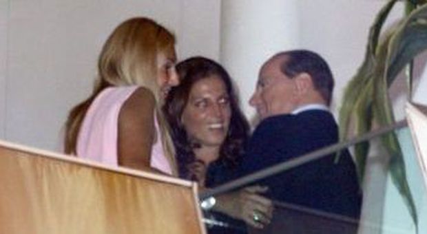Silvio Berlusconi con Licaela Biancofiore al ricevimento di Brunetta