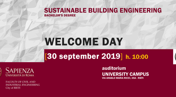 Rieti, il 30 settembre al via il corso di laurea in Sustainable Building Engineering