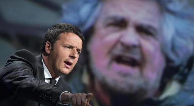 Renzi: "Faremo un referendum, perché l'opposizione urla?". E Grillo attacca: "Colpo di Stato, Napolitano si dimetta"