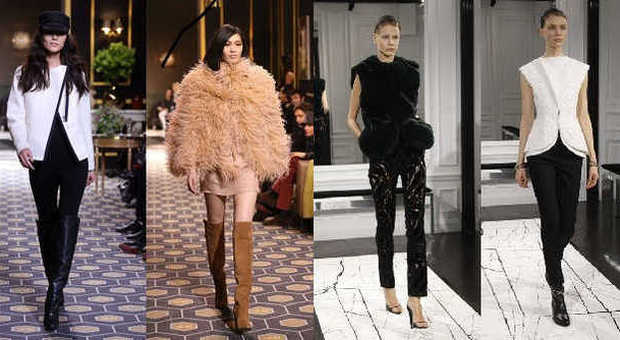 Due creazioni H&M (Getty Images) e due Balenciaga (Imaxtree)