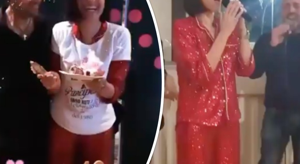 immagine Caterina Balivo compie 40 anni, canti e balli sfrenati fino a tarda notte