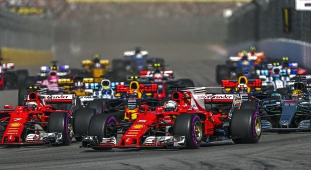 La partenza di un GP di Formula 1