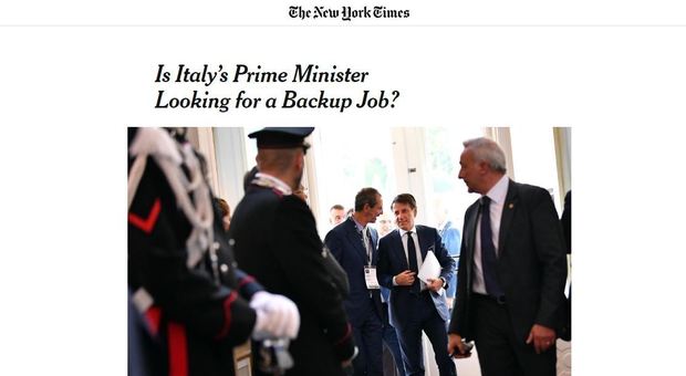 New York Times: «Il premier Conte sta cercando un lavoro di riserva?»