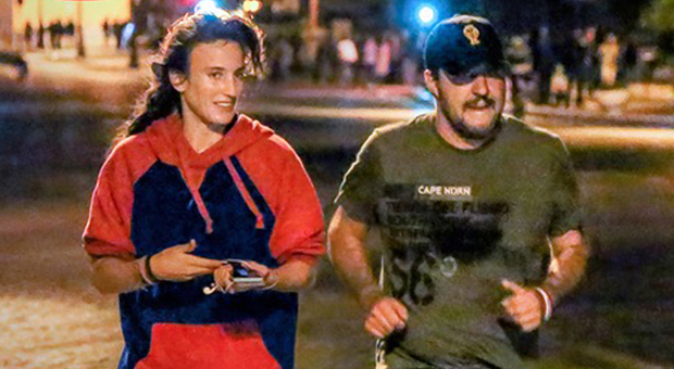 Matteo Salvini, jogging a Roma scortato dalla personal trainer