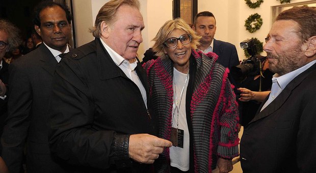 Alda Fendi con Gerard Depardieu