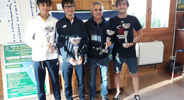 Da sinistra Tommaso Inches, Edoardo Inches, Adolfo Tomassini e Daniele Panzini