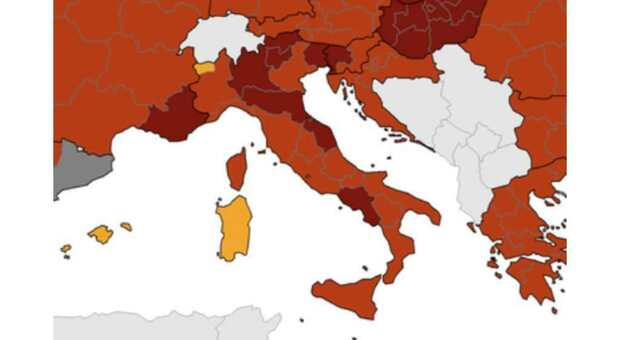 Covid, per l'Unione Europea peggiora la situazione in Italia: cinque regioni in rosso scuro