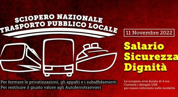 Trasporti pubblici, domani sciopero generale: nelle Marche disagi dalle 11 alle 15