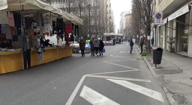 Il mercato del martedì a Rovigo con l'effetto coronavirus