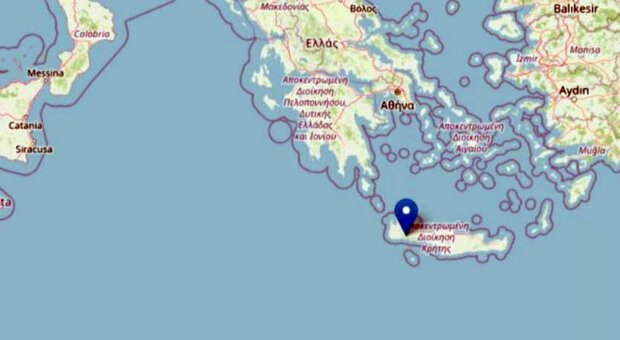 Terremoto Creta di 5.2: scossa fortissima sul versante sud, paura tra i turisti ma nessun danno