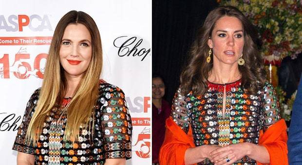 Kate Middleton e Drew Barrymore indossano lo stesso abito
