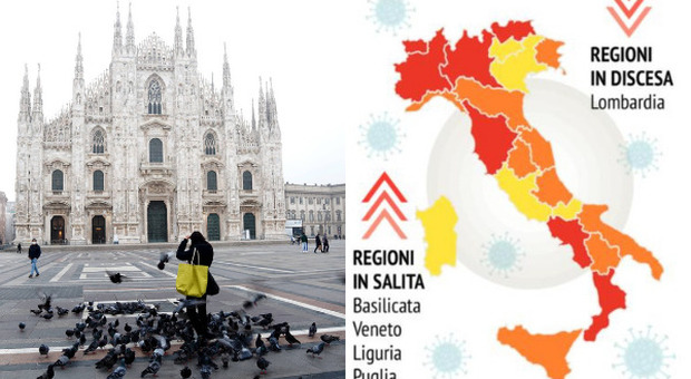 Regioni, Lombardia e Veneto verso l'arancione. Rischiano il rosso Puglia e Liguria