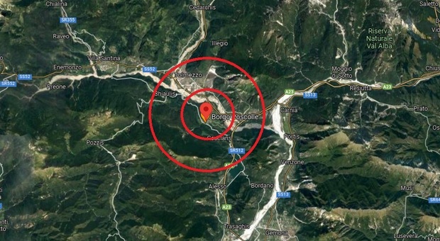 Scossa di terremoto oggi in Friuli: epicentro a Cavazzo Carnico