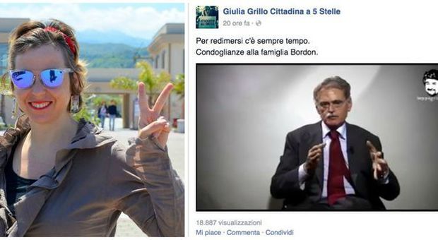 "Per redimersi c'è sempre tempo...": è bufera. ​Il post su fb di Giulia Grillo sulla morte di Bordon