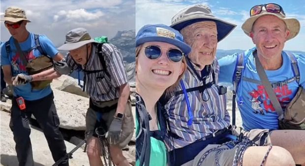 Un anziano di 93 anni ha scalato un monte alto circa 3mila metri: l'impresa di Everett sull'Half Dome