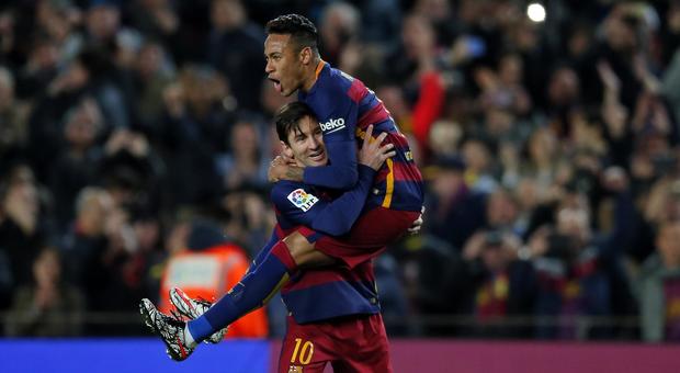 Messi con Neymar
